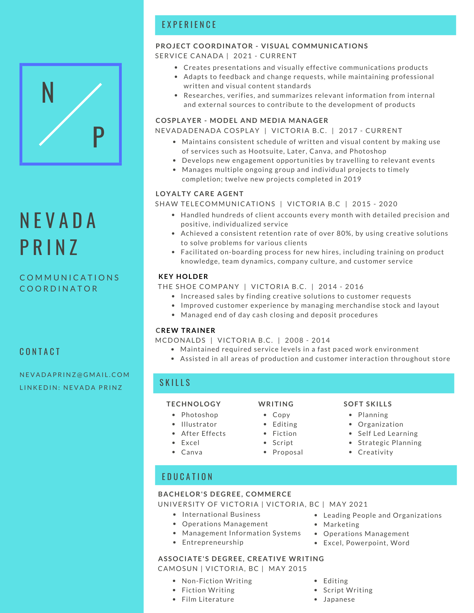 Resume Page 1
